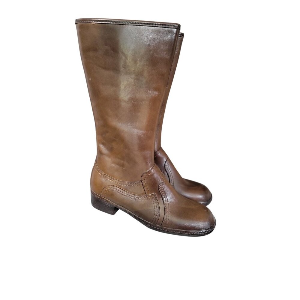 Vintage 1970s Keds Eskiloos Rain Boots Heel Women’s Size 8 Faux Fur Lining Brown - Picture 4 of 10